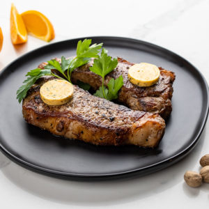 pepper crusted new york strip steak