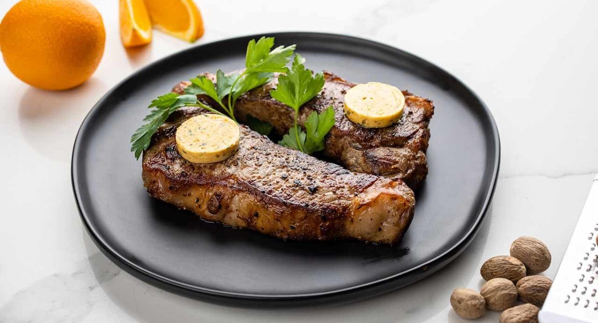 pepper crusted ny strip steak recipe