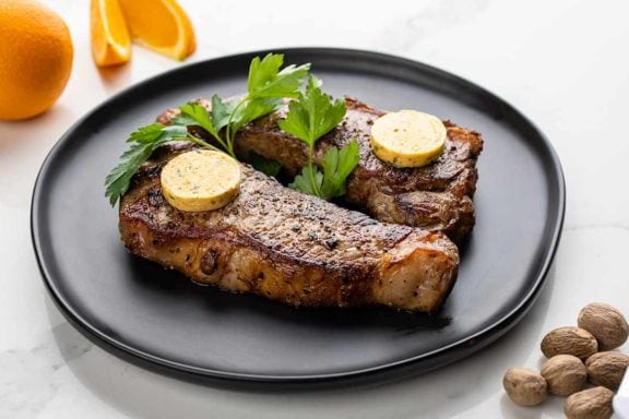 pepper crusted ny strip steak recipe