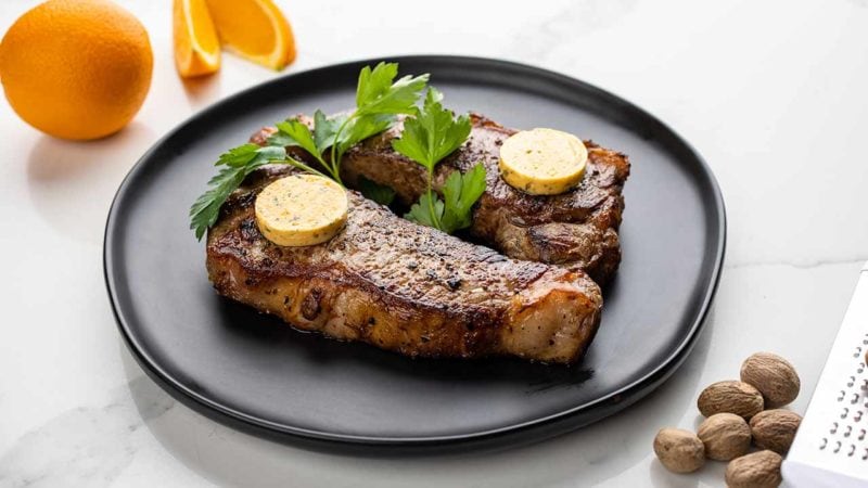 pepper crusted ny strip steak recipe
