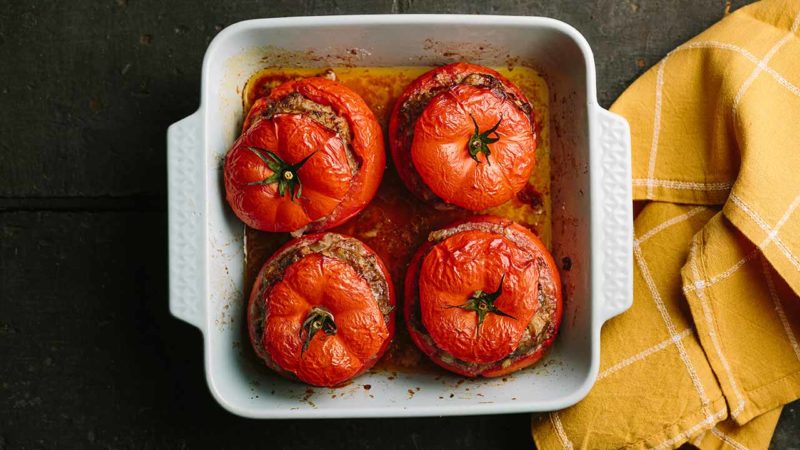 roasted stuffed tomatoes