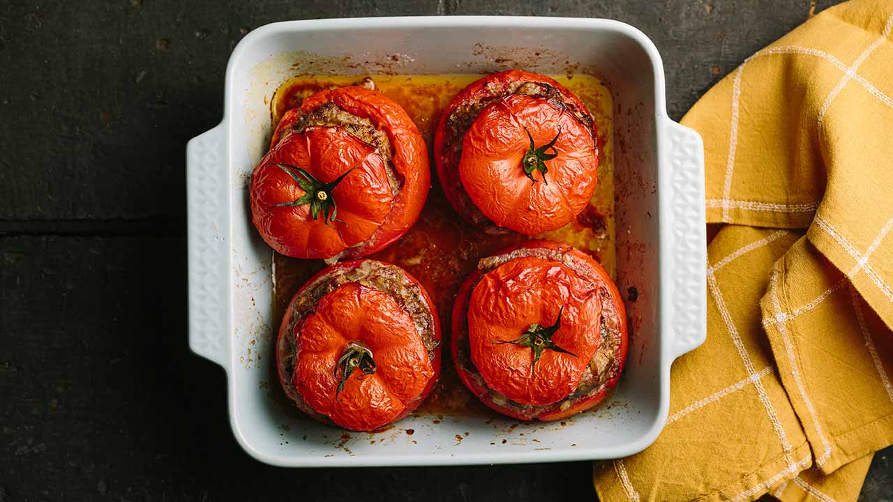 roasted stuffed tomatoes