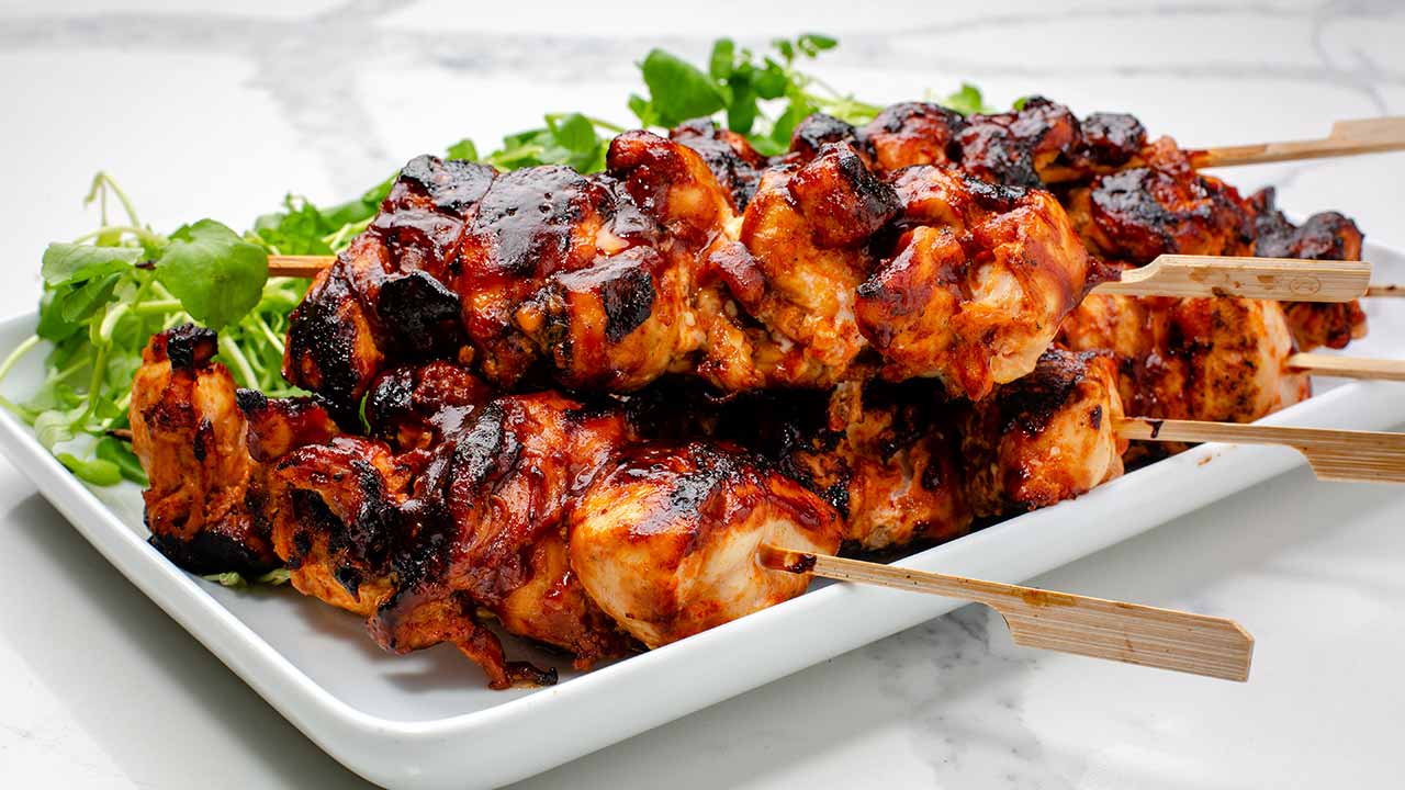 Sticky BBQ chicken tenders