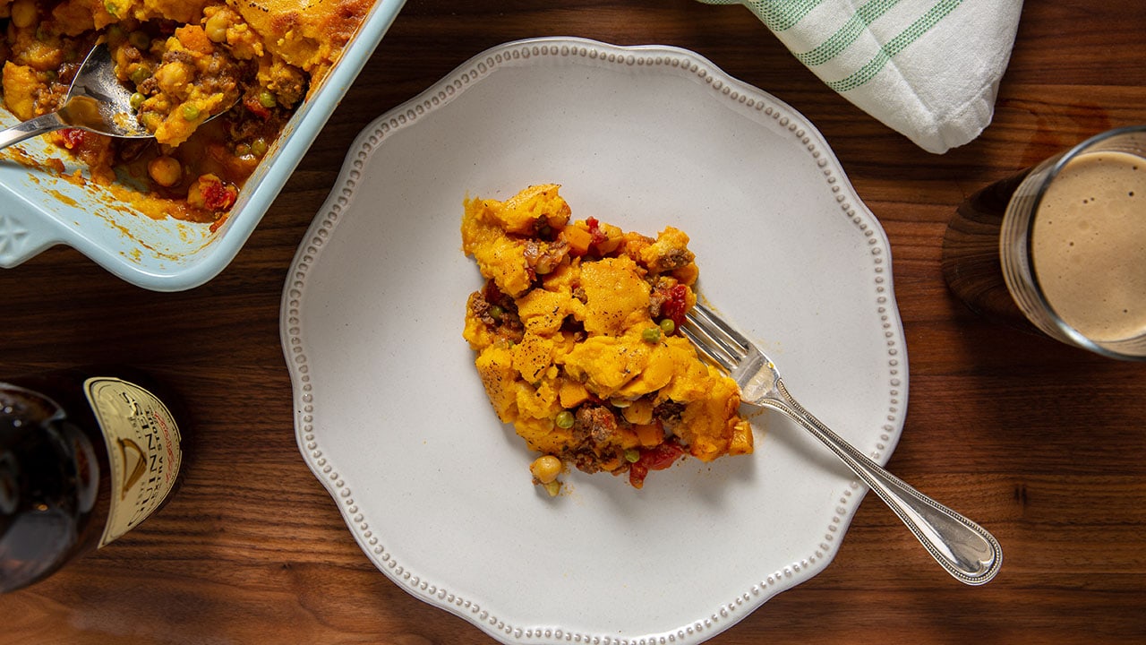 shepherd's pie and Guinness