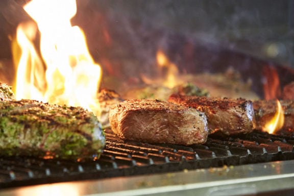 butcherbox steaks on the grill
