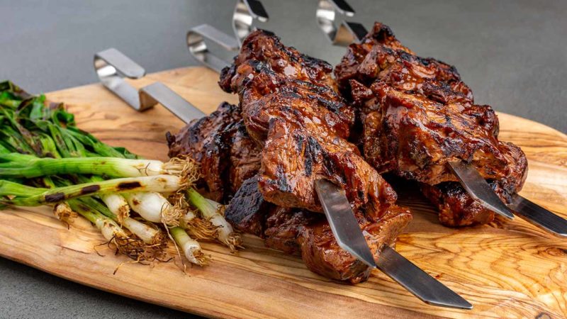 steak tips with bourbon bbq sauce