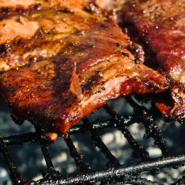 ribs on a grill