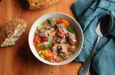 beef and wild rice soup