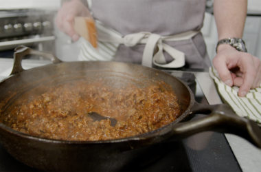 cooking ground beef from frozen in a skillet