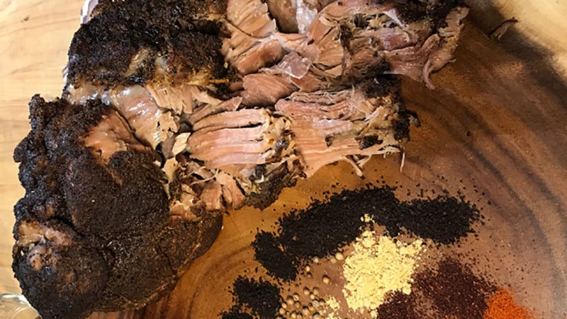 coffee-rubbed pulled pork