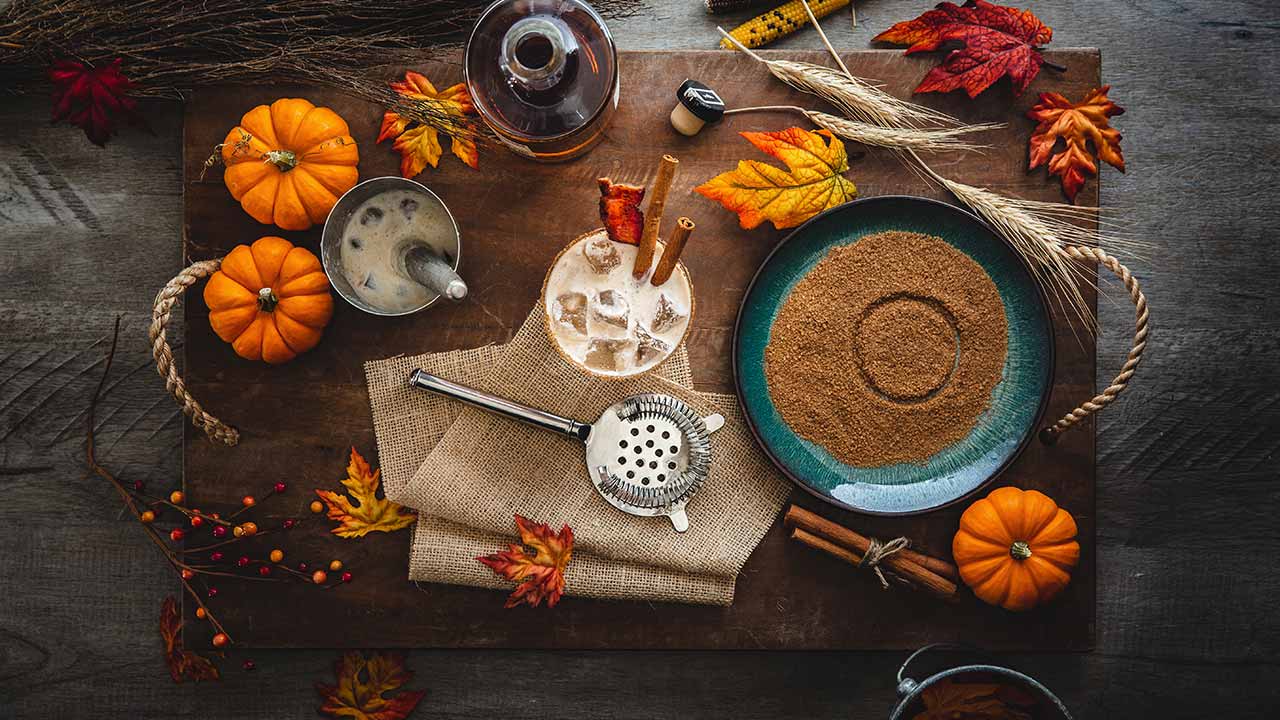 bourbon bacon spiced pumpkin cocktail