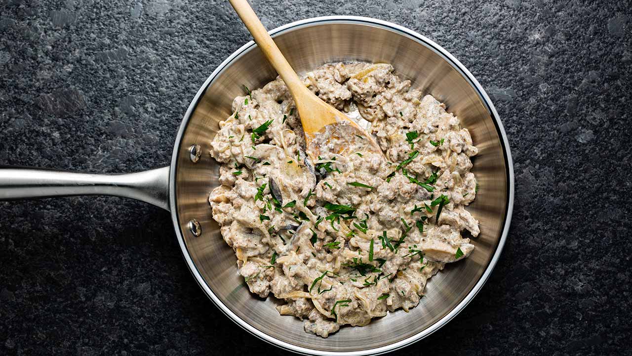 wild mushroom stroganoff
