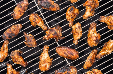 chicken wings on a grill