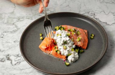 lemon-poached salmon