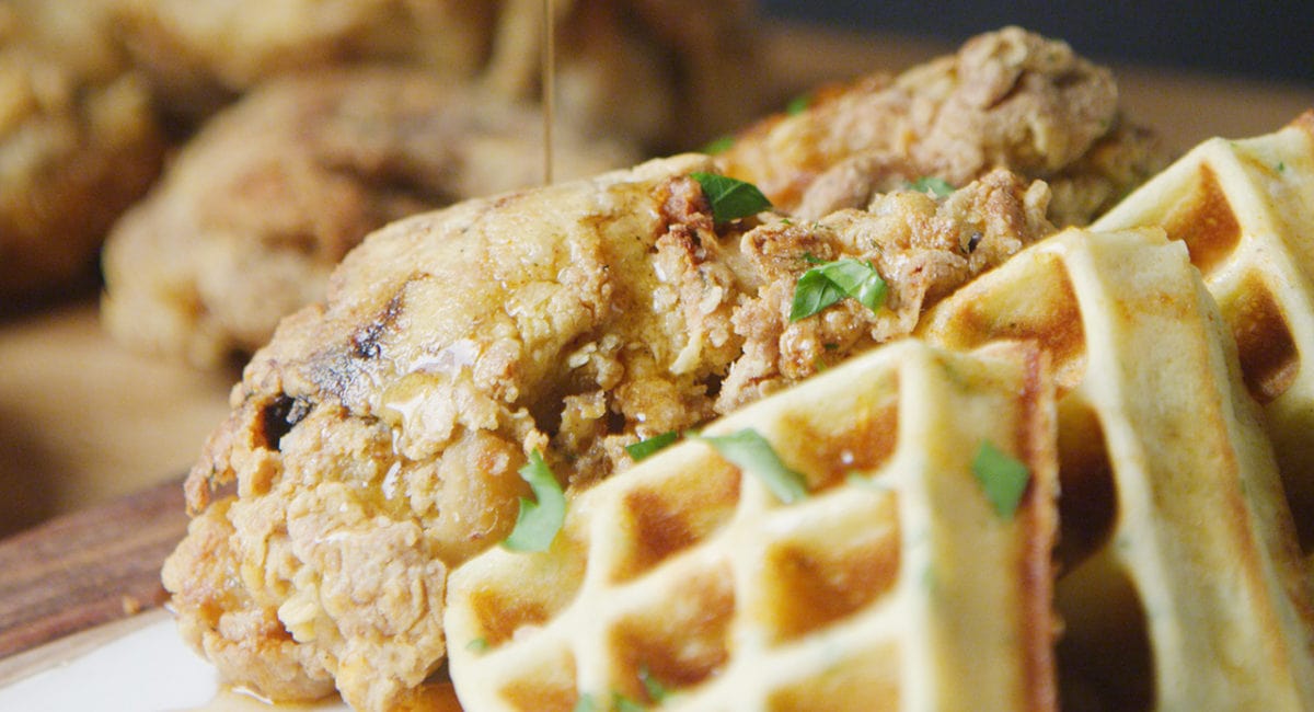 chicken and waffles