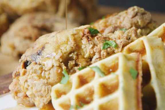 chicken and waffles