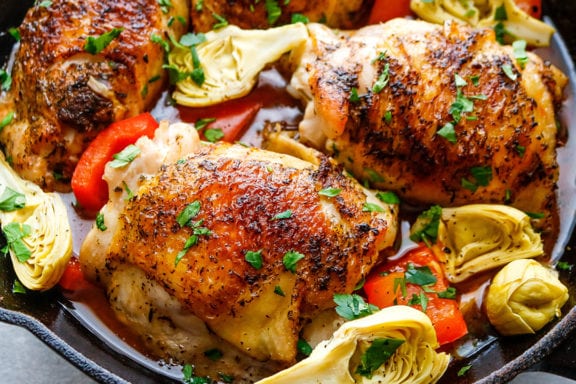 greek roasted chicken thighs