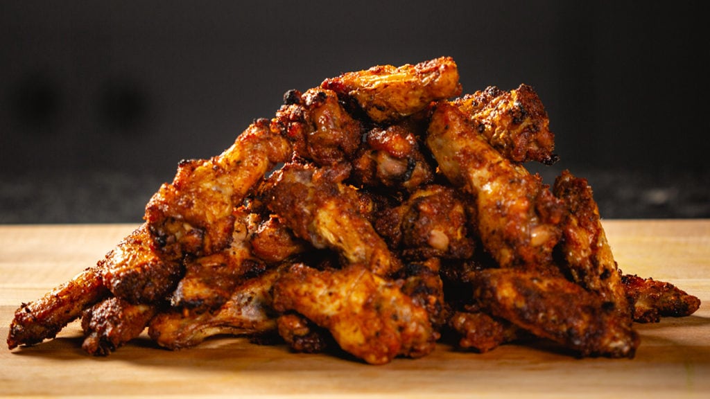 a pile of buffalo chicken wings