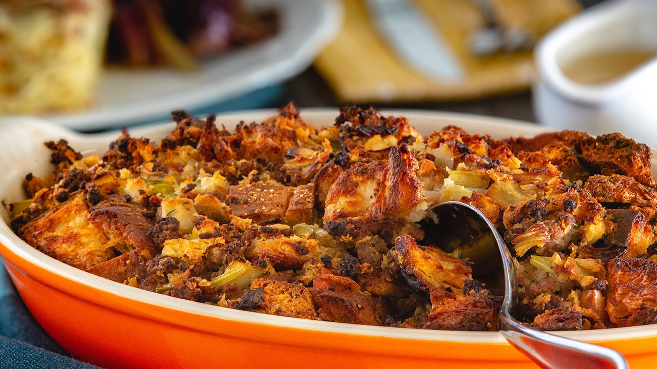 breakfast sausage and apple stuffing