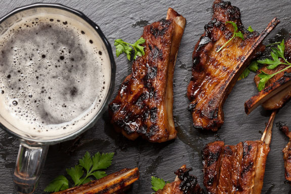 beer and barbecue sauce