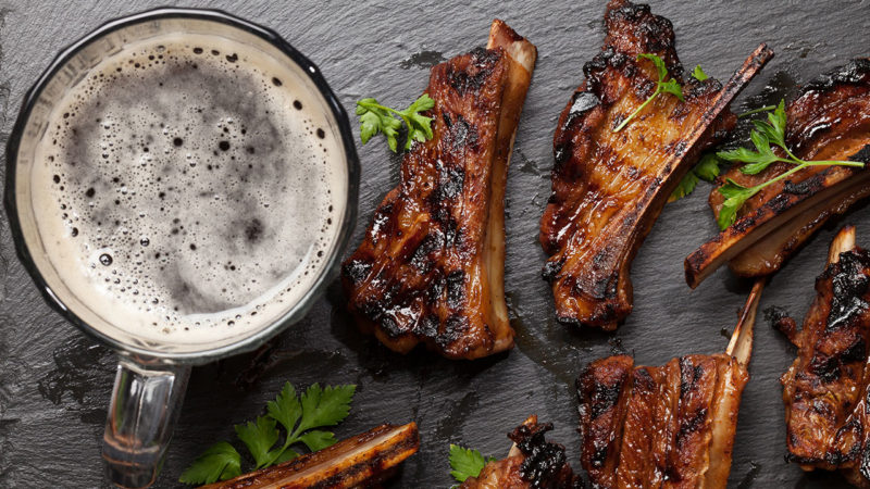 beer and barbecue sauce