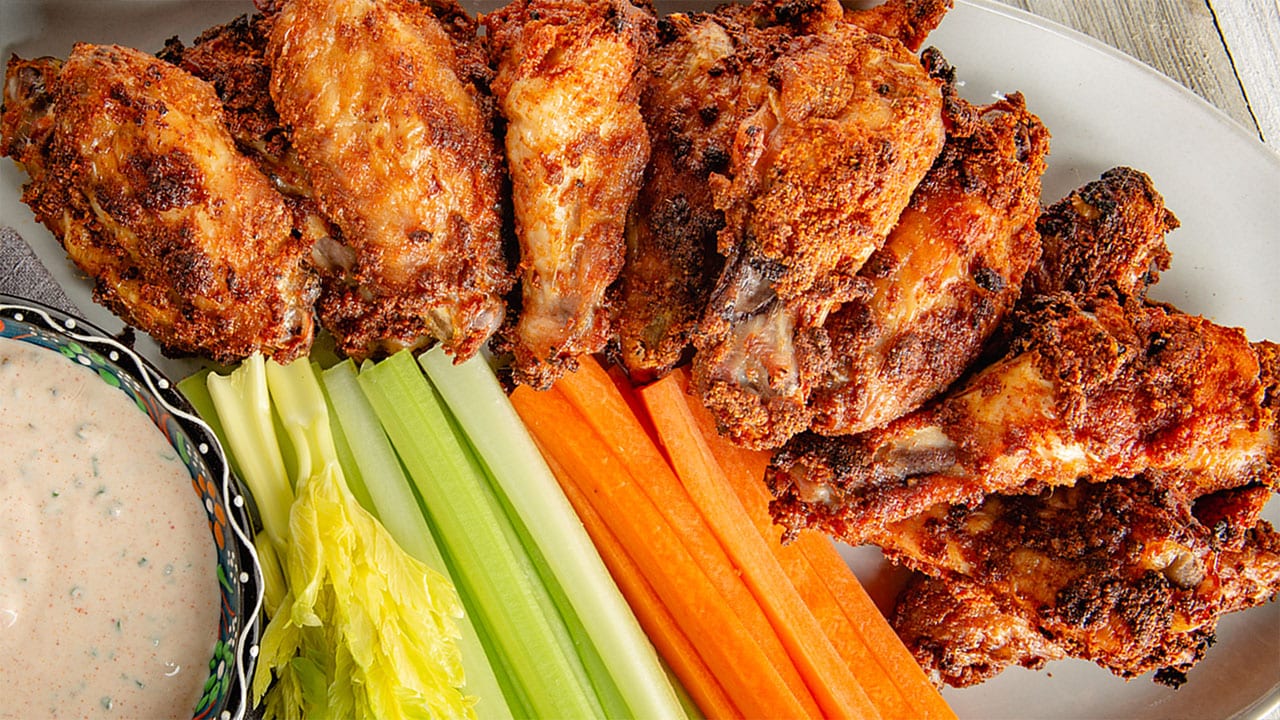 wings carrots celery sauce