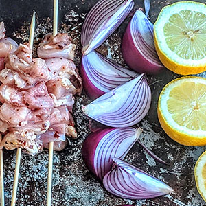 tahini chicken skewer recipe