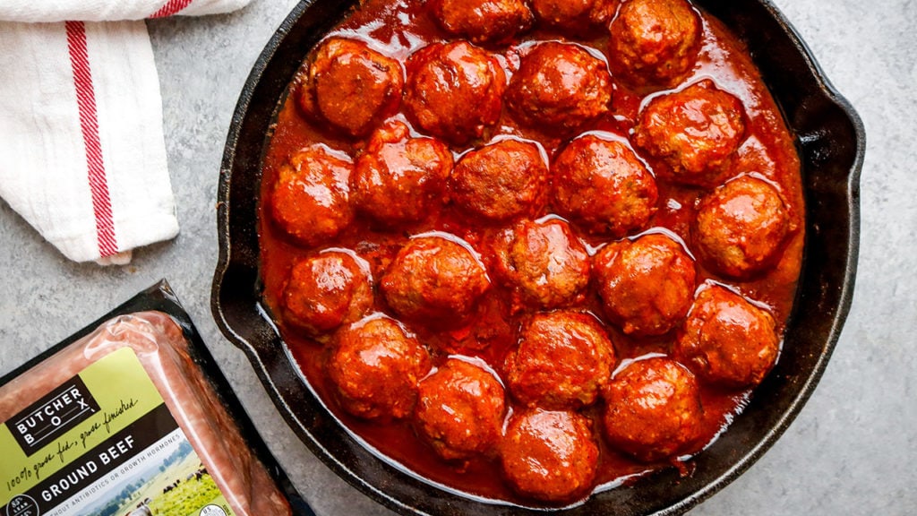 meatballs with honey BBQ sauce