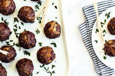 wholesome yum keto carmelized onion meatball