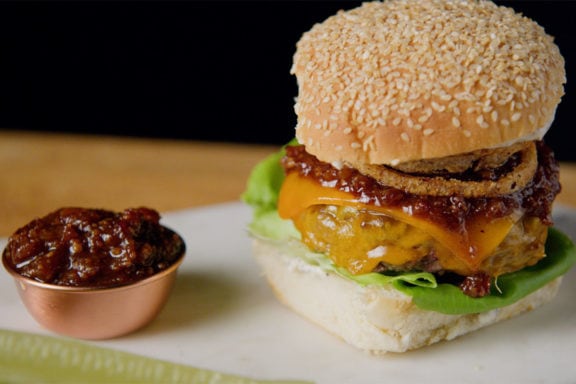 Bacon Jam on a Burger