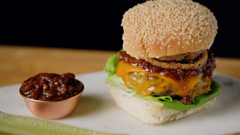 Bacon Jam on a Burger
