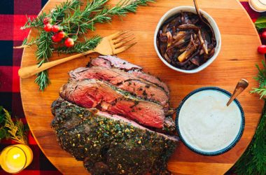 holiday garlic and rosemary crusted ribeye roast