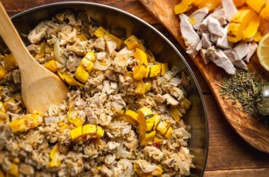 leftover turkey with rice and squash