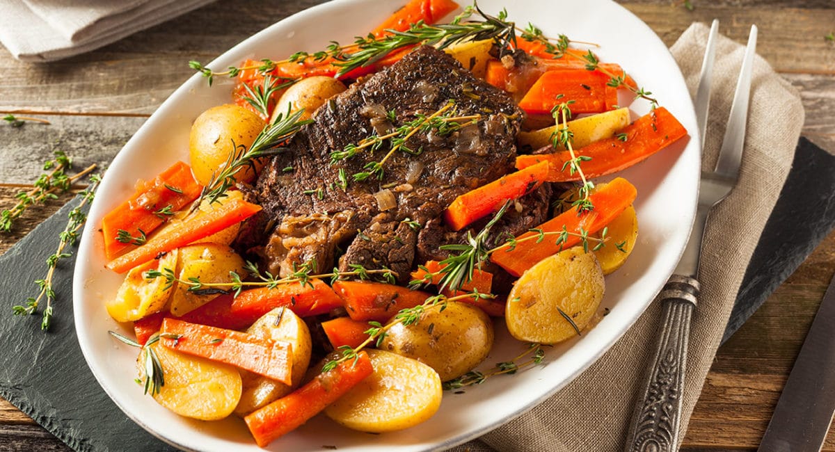 served pot roast