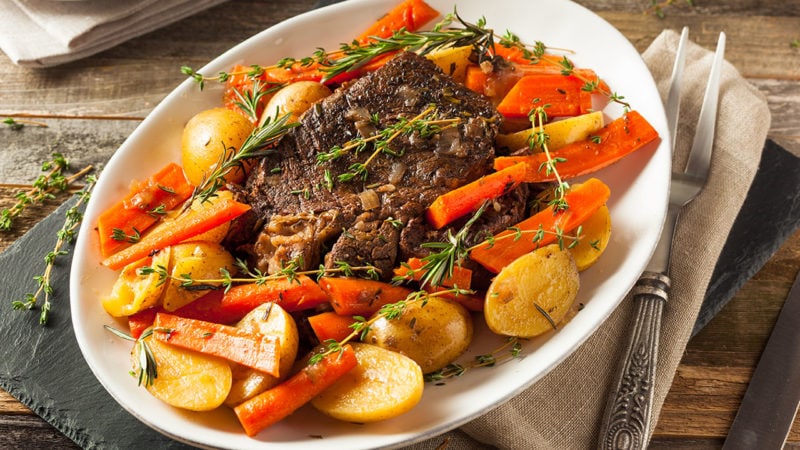 served pot roast