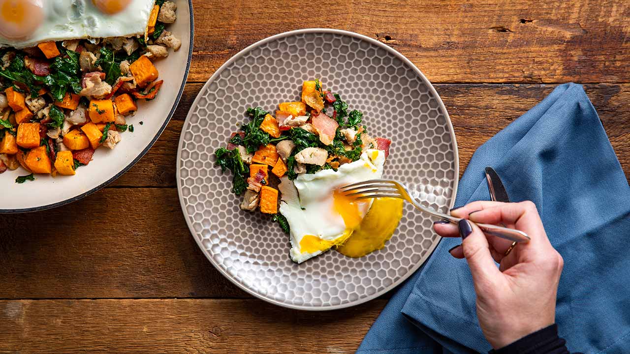 leftover turkey hash