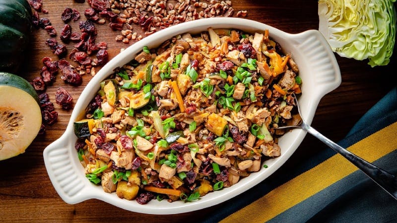 leftover turkey stirfry