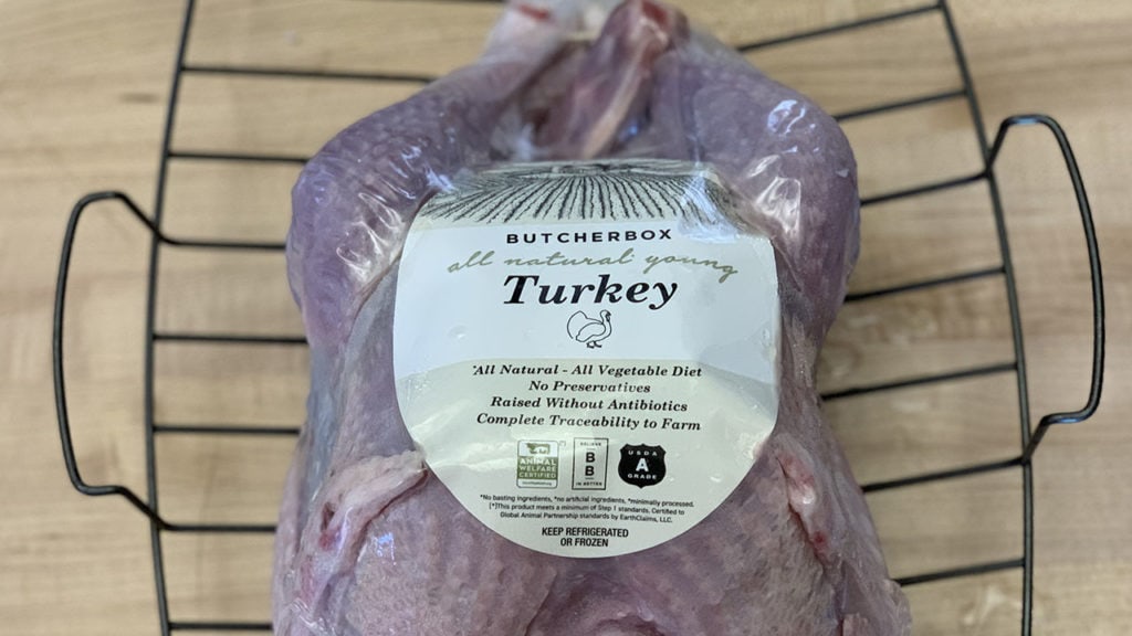 turkey on a rack
