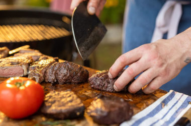 slice steak against the grain