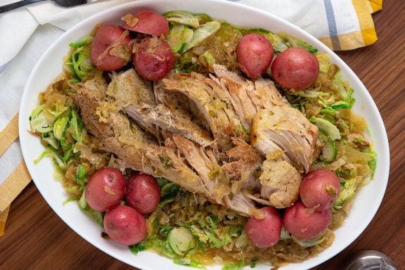 pork loin brussels sprouts