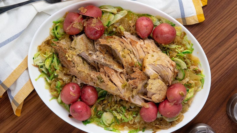 pork loin brussels sprouts