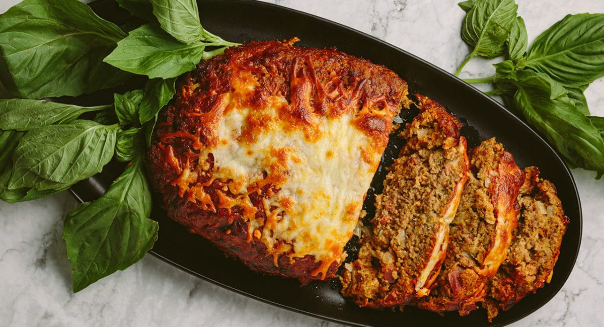 cheesy meatloaf in a dish