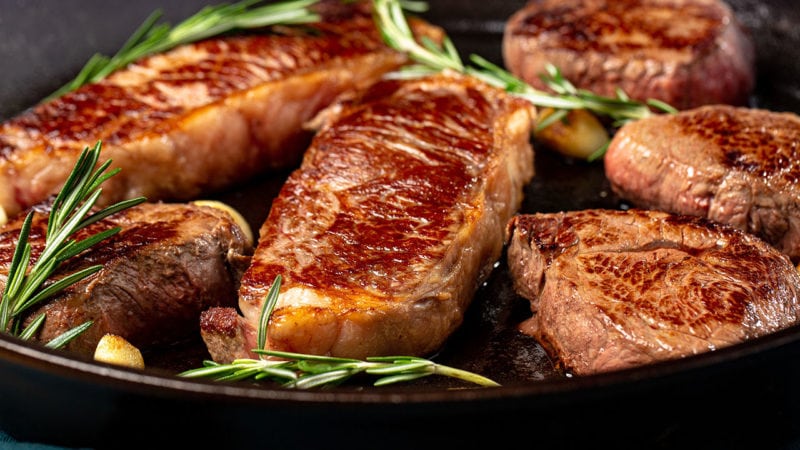 steaks cooked from frozen