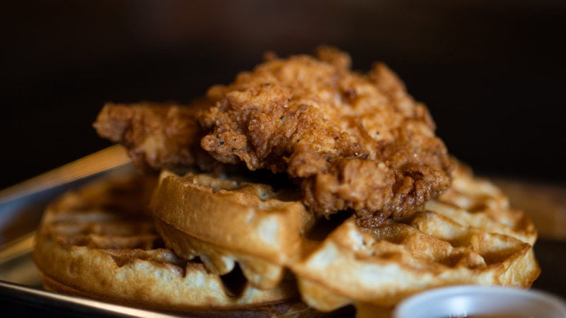 crispy fried chicken and waffles