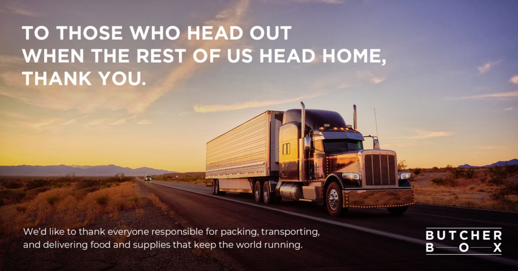 butcherbox thanks our suppliers and truckers