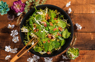 shaved asparagus brunch salad