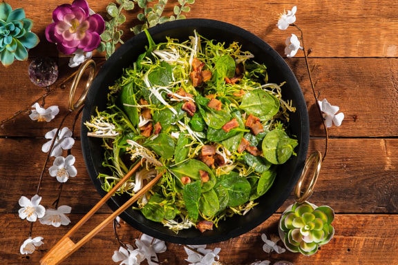 shaved asparagus brunch salad