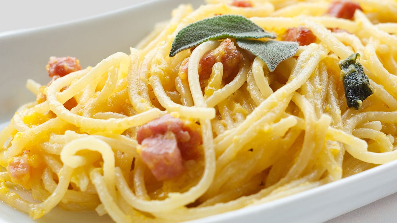 Carbonara with pancetta.