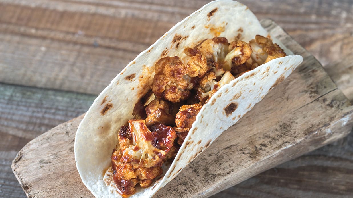 Tacos with spicy cauliflower