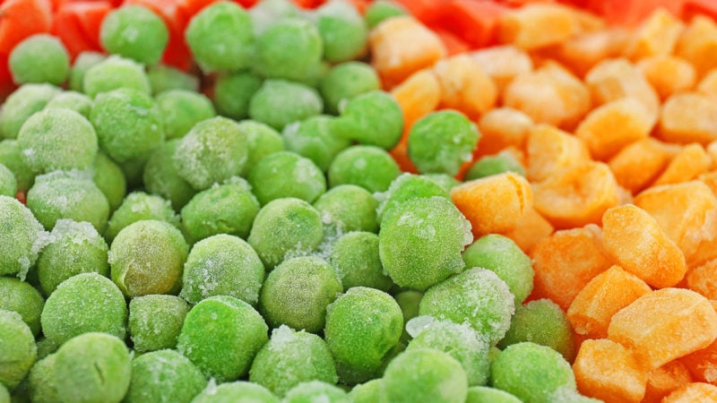 frozen peas and squash